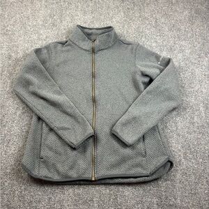 COLUMBIA Women’s Grey Chevron Pattern Full Zip Fleece Jacket size: Large